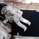 El astronauta Andrew Feustel de la NASA realizando una caminata espacial en la ISS en mayo de 2011.